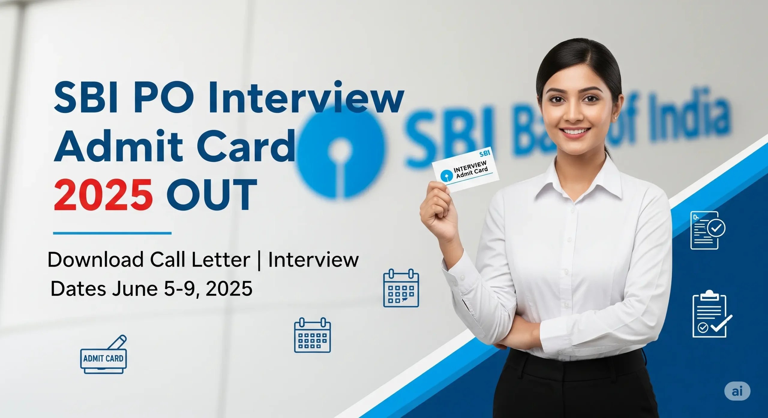 SBI PO Interview Letter 2025 OUT