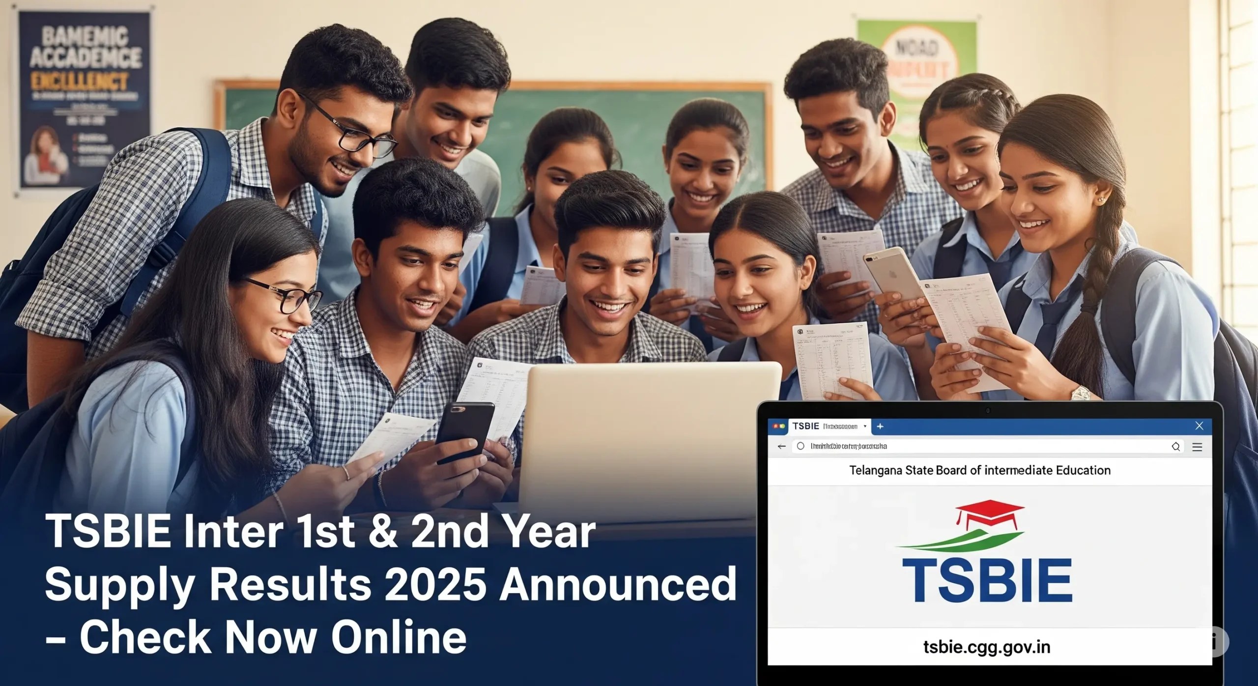 TSBIE Supply Results 2025 for Inter 1st Year & 2nd Year Announced