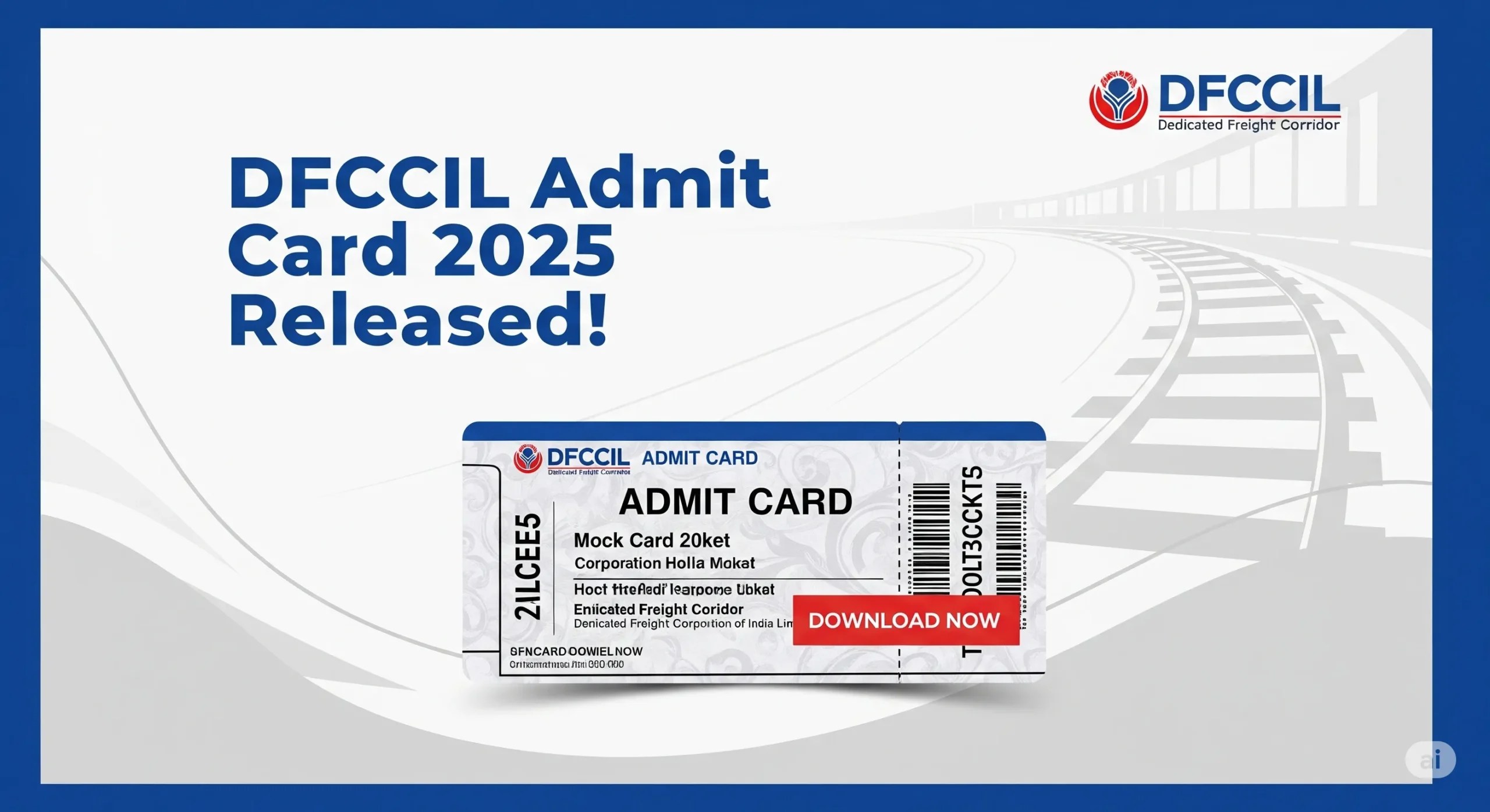 DFCCIL Admit Card 2025 Released