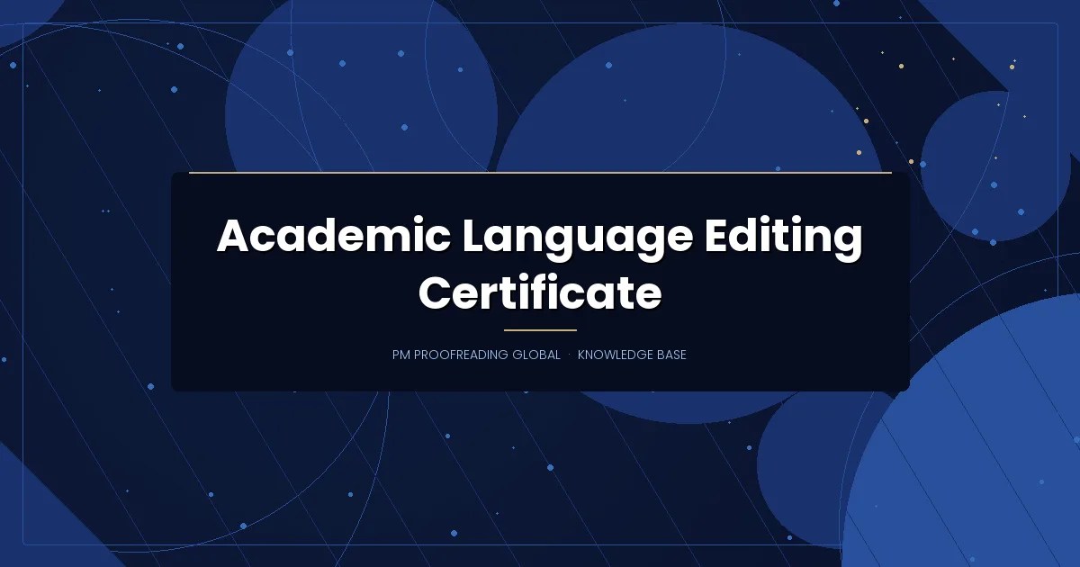 featured academic language editing certificate