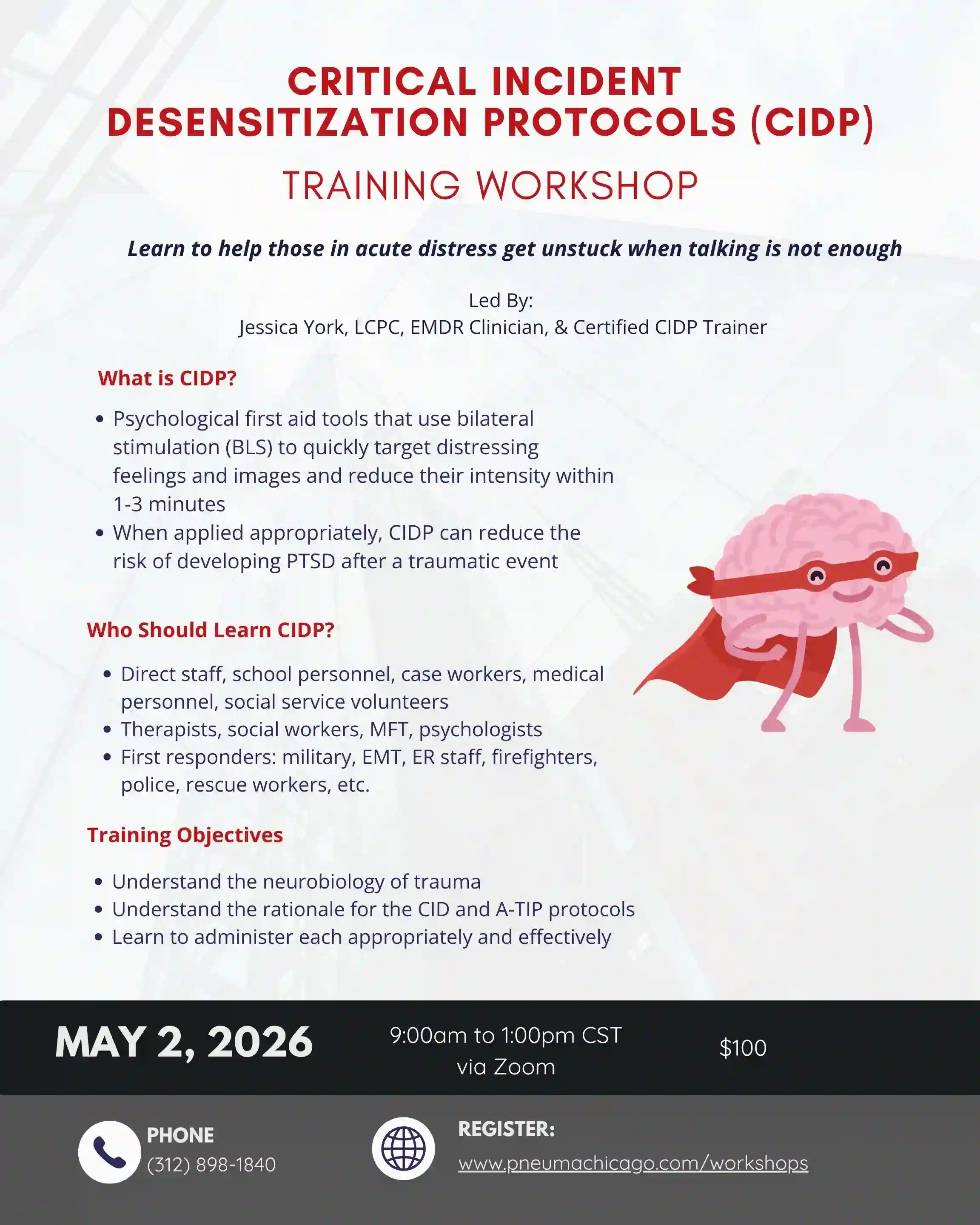 CRITICAL INCIDENT DESENSITIZATION PROTOCOLS poster