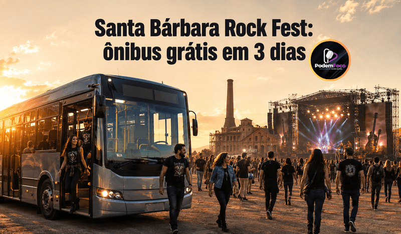 Santa Bárbara Rock Fest: ônibus grátis em 3 dias