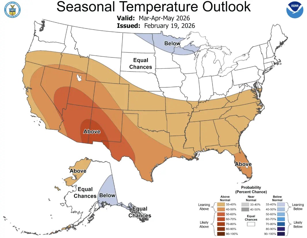 Spring 2026 Forecast Flip New Weather Map For The U S Canada And Europe 2026 03 18 14 03.webp