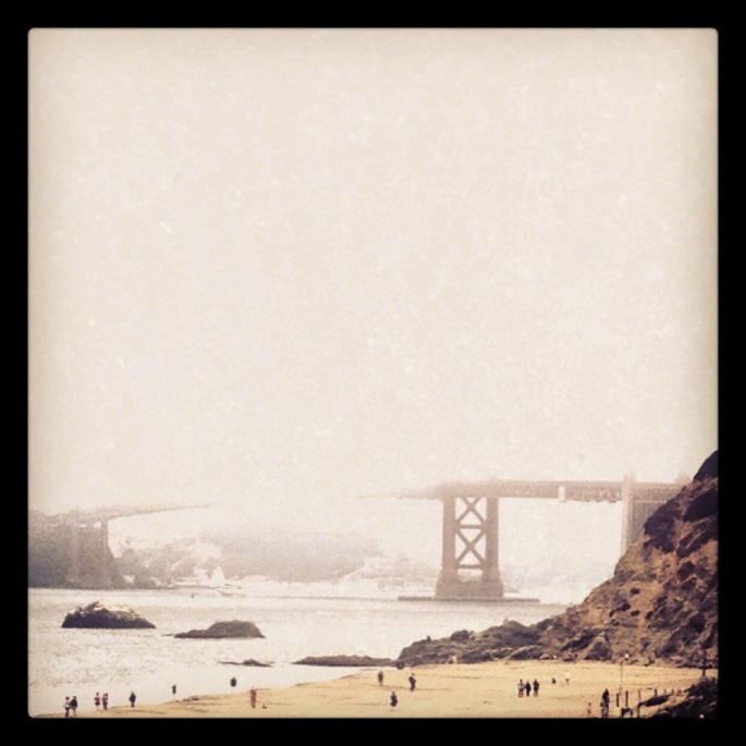 the Golden Gate in Fog