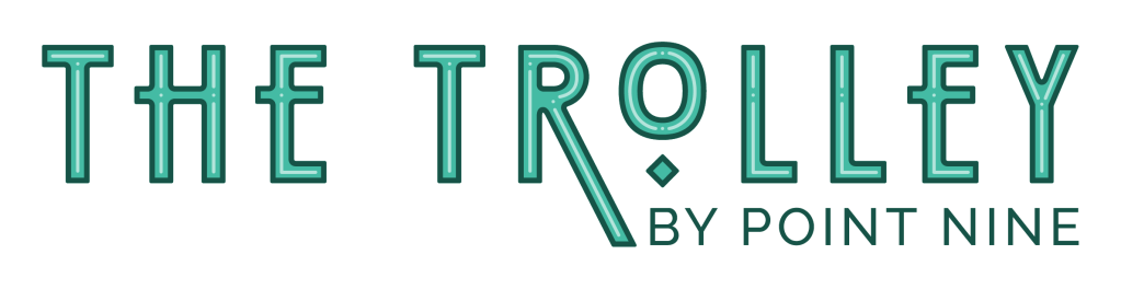The Trolley by Point Nine logo, a stylized mobile event station design.