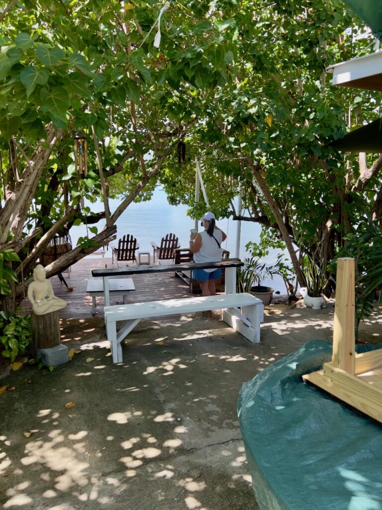 Secluded spot by the water.