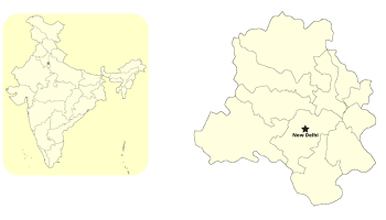 Delhi Map with Capital and location