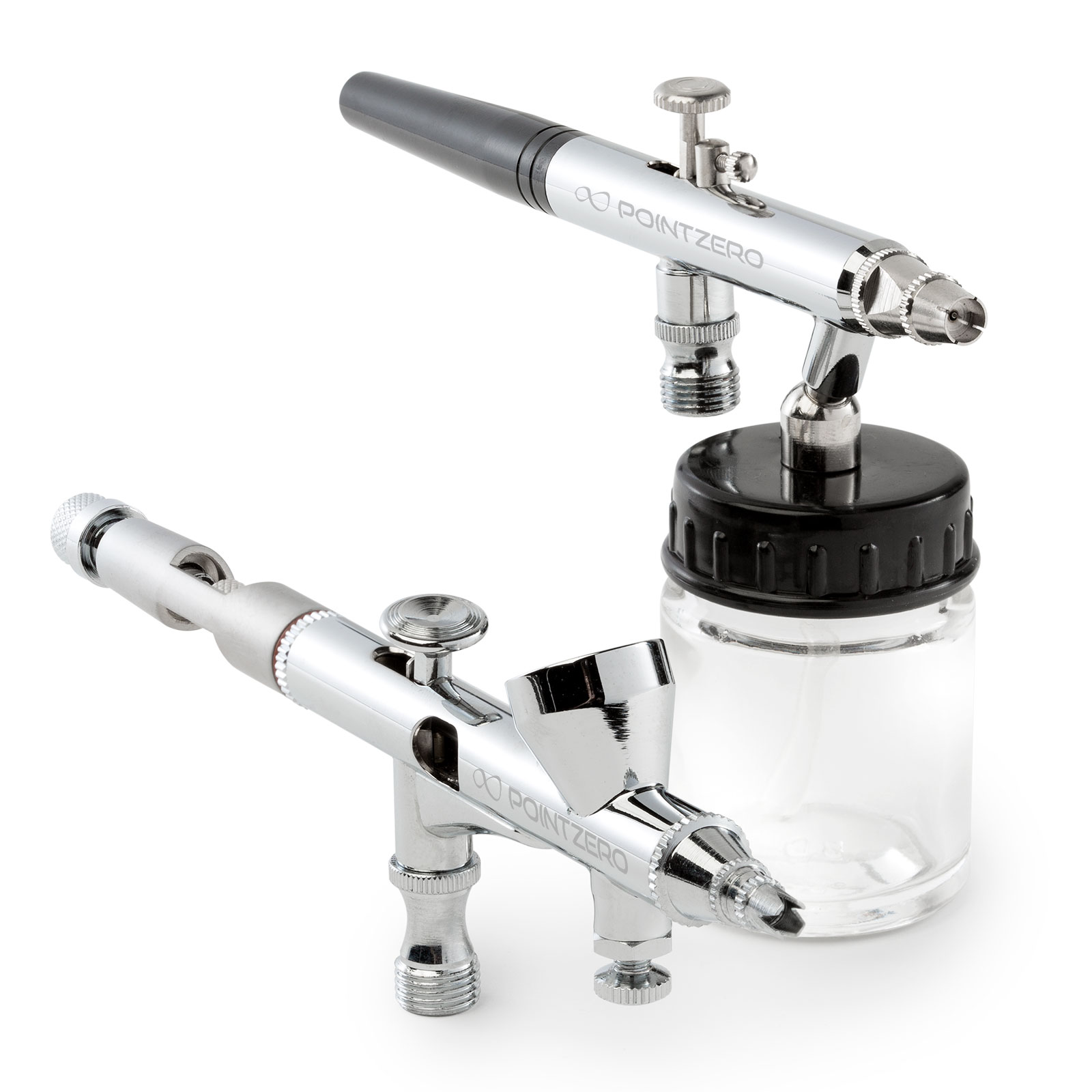 PointZero PZ22XS Premium Dualaction Two Airbrush Set Point Zero