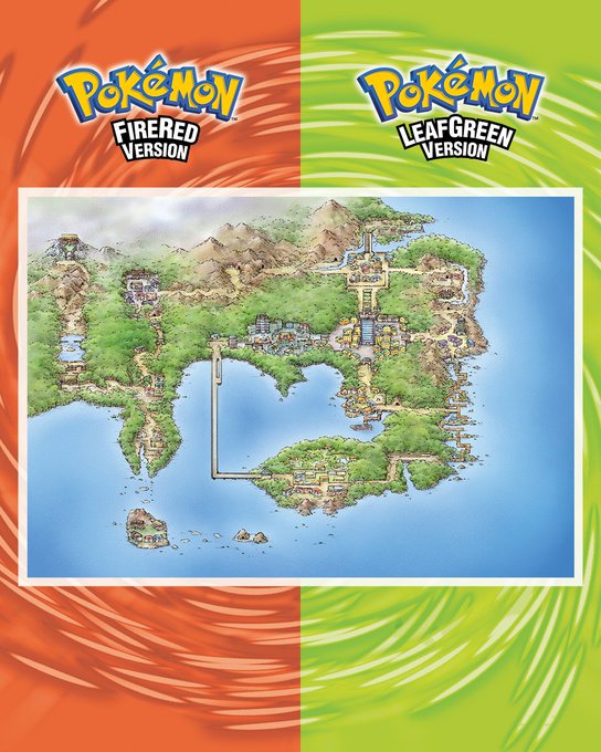 Official Artwork Unveiled For The Town Map In Pok Mon FireRed And Pokemon Firered And Leafgreen Town Map 