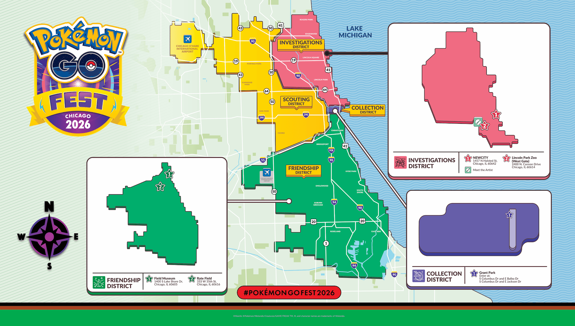 Your Pok Mon GO Fest 2026 In Person Experience Checklist Pok Mon GO Hub Chicago Map 