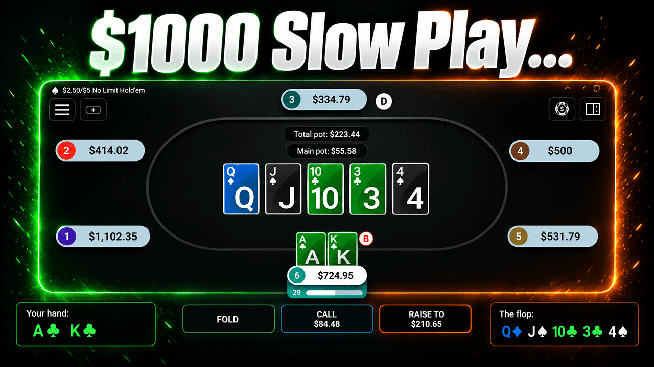 AK vs Pocket Jacks – I Flopped the Nuts in a $1,000 Pot