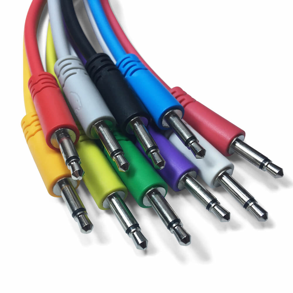 Shielded Eurorack Patch Cables Pack of 5 5cm Option