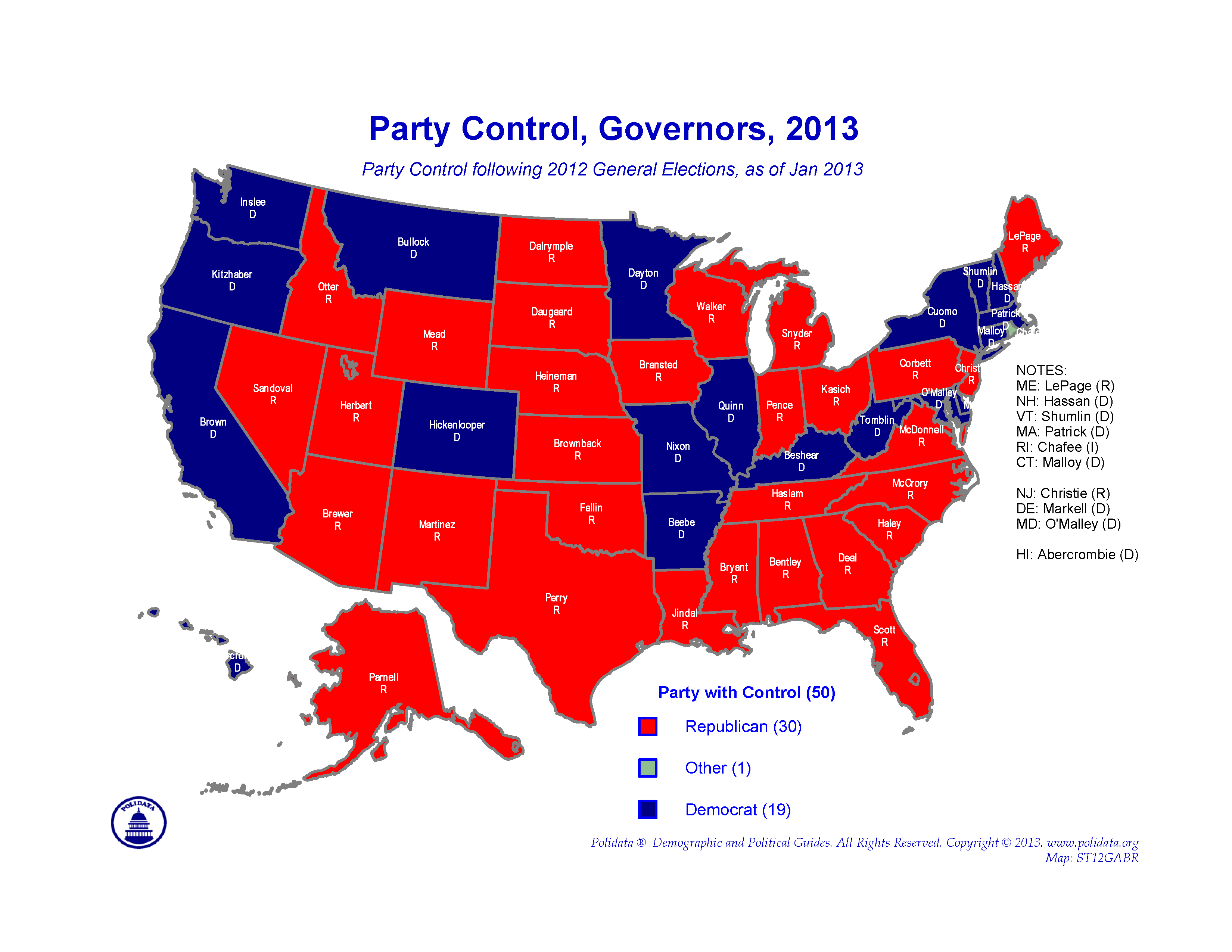 So in addition to your federal income tax, how much your state takes from you makes a big difference for your financi. Polidata Election Maps Governors Legislature 2012