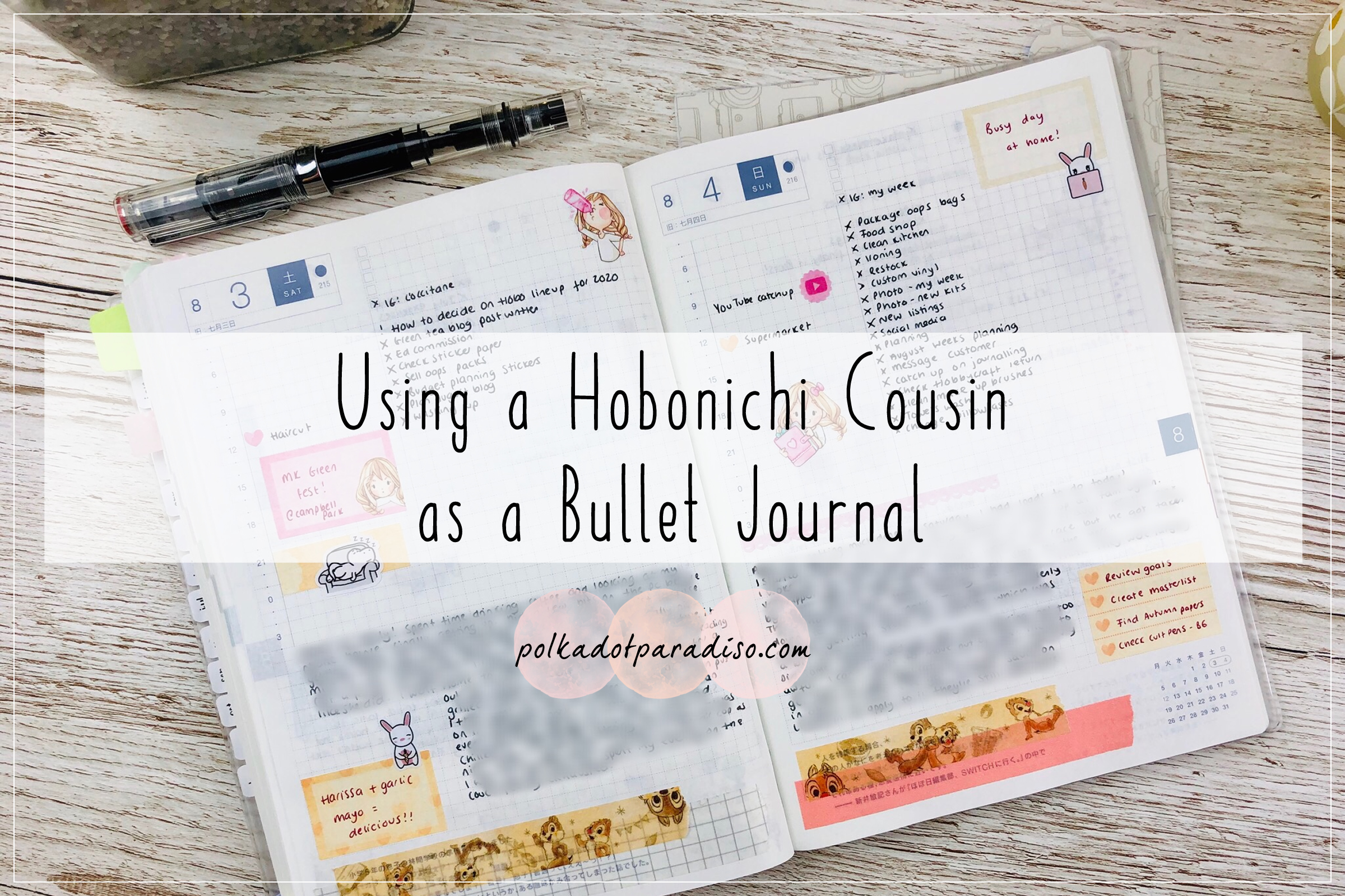 Using a Hobonichi Cousin as a Bullet Journal » Polkadotparadiso