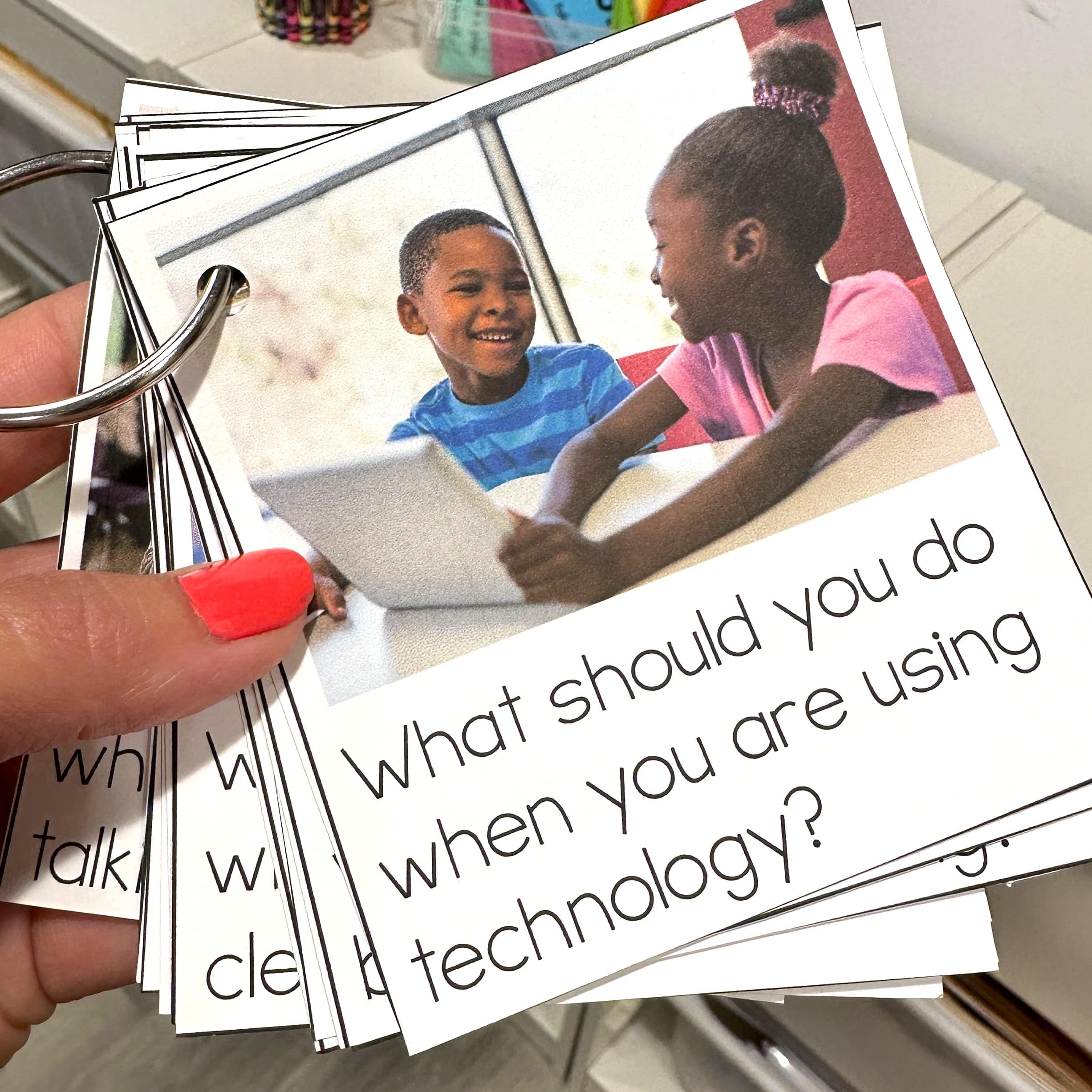 back to school routine card