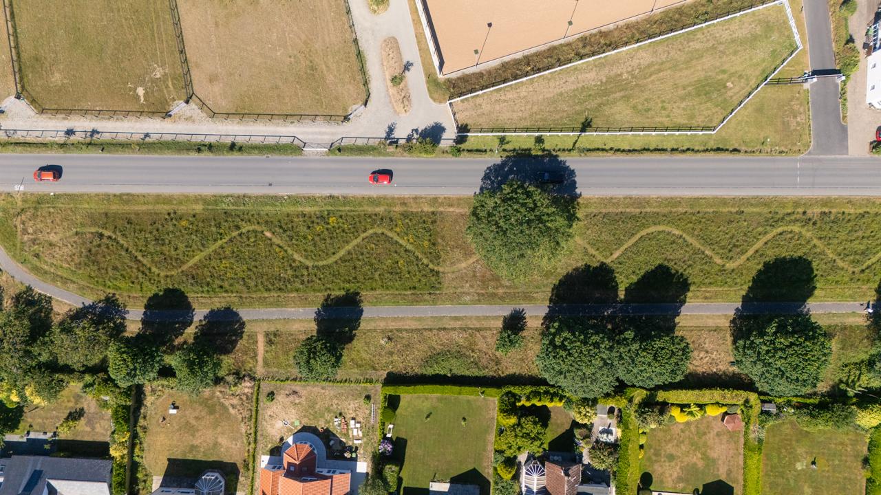 Fort Road field aerial view