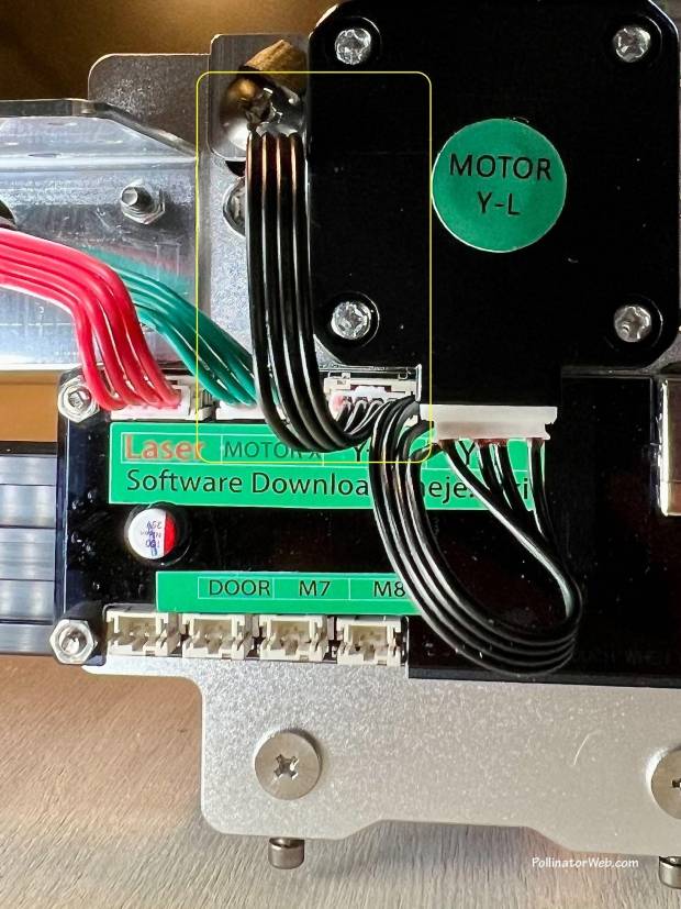 NEJE Y R motor connection at mother board 1 PollinatorWeb