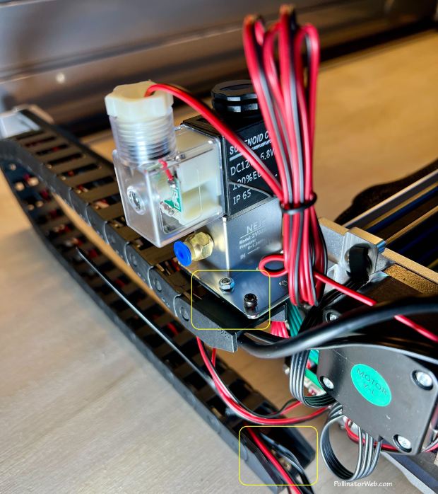NEJE drag chain solenoid mount 1 PollinatorWeb
