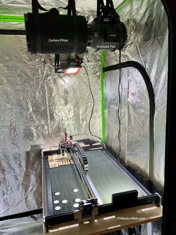 NEJE grow tent setup 1 PollinatorWeb