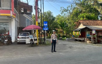 POLANTAS HADIR JAGA KELANCARAN ARUS LALU LINTAS PADA PERLOMBAAN KANO DI BATU KARAS, PANGANDARAN