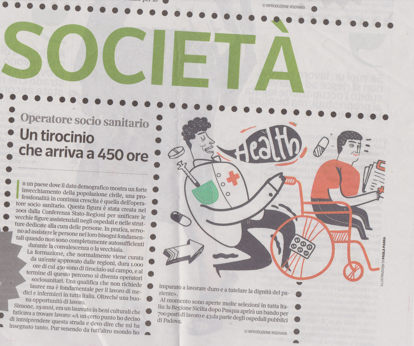 Oss – Operatore Socio Sanitario, Scheda In Corriere Della Sera , Aprile 2019 – Mappeser.com: Mappe Nel Sistema Dei Servizi 1209_x_1447_jpg