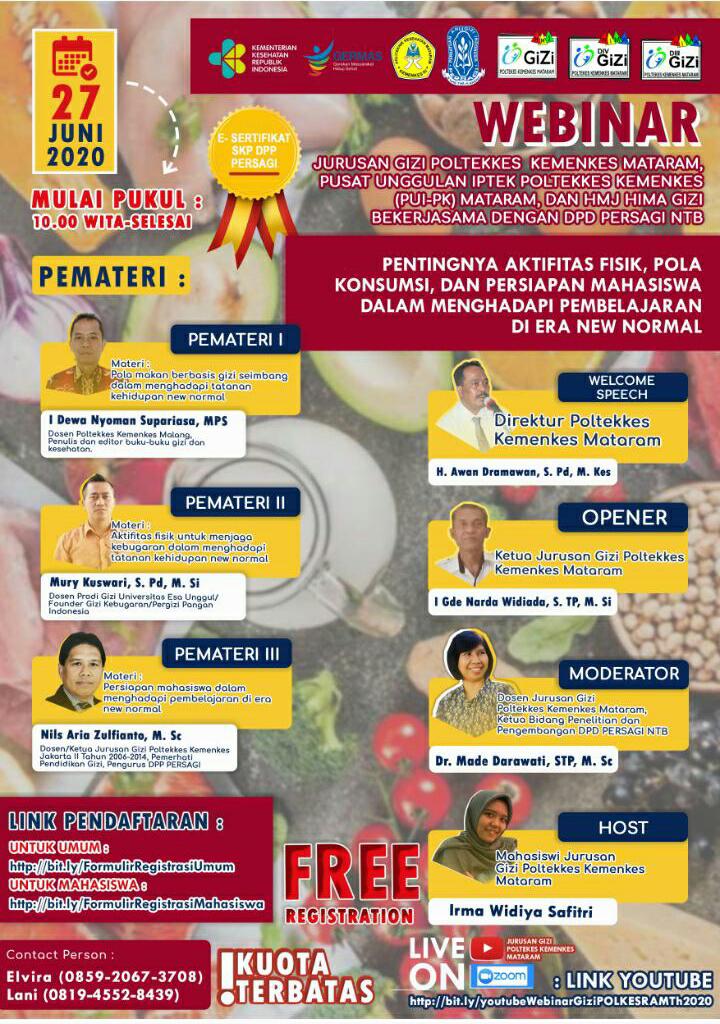 Telah membaca, mengisi dan mengerti tentang isi formulir ini dan bertanggung jawab terhadap pelaksanaan penelitian tersebut di atas sesuai dengan protokol . Webinar Gizi