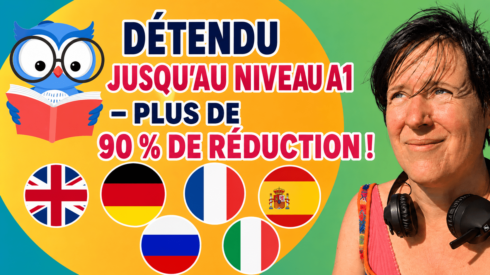 Détendu jusqu’au niveau A1 – Cours de langues multimédia en ligne pour débutants – Précommande au prix de lancement