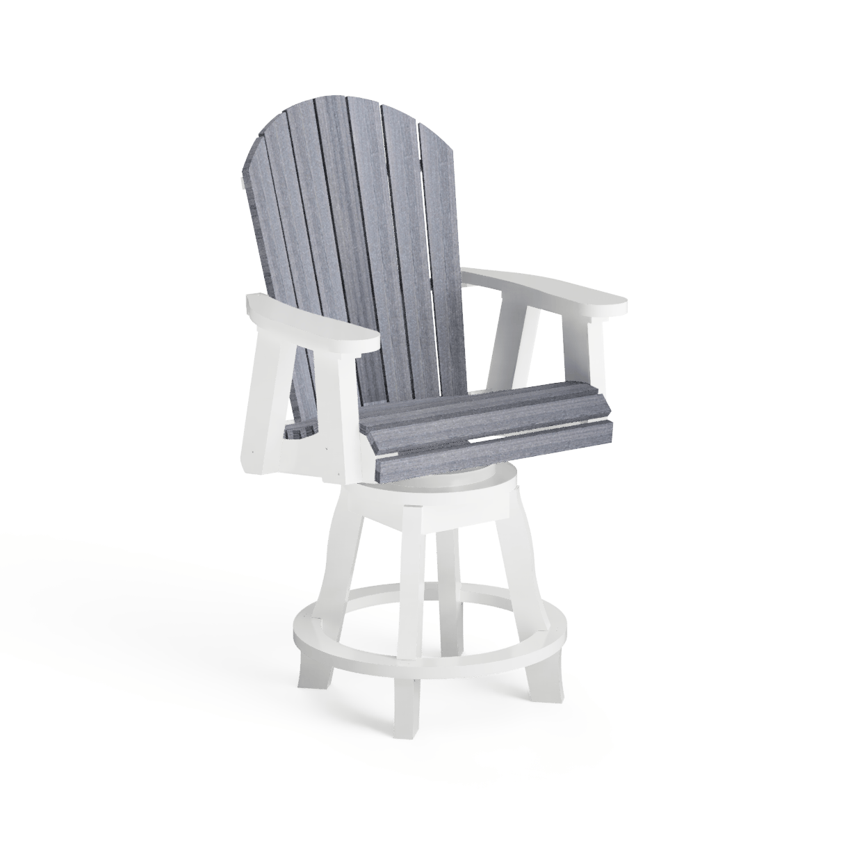 Fanback Swivel Counter Arm Chair