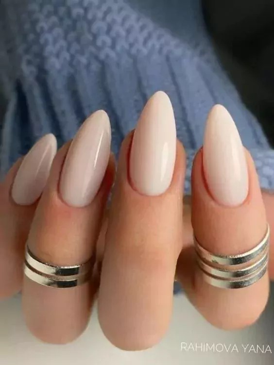 Classy almond nails
