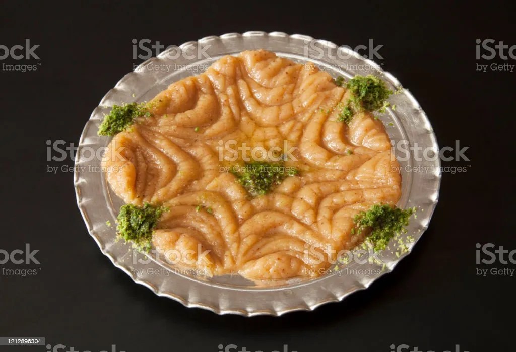 Traditional Turkish dessert Hosmerim in plate
