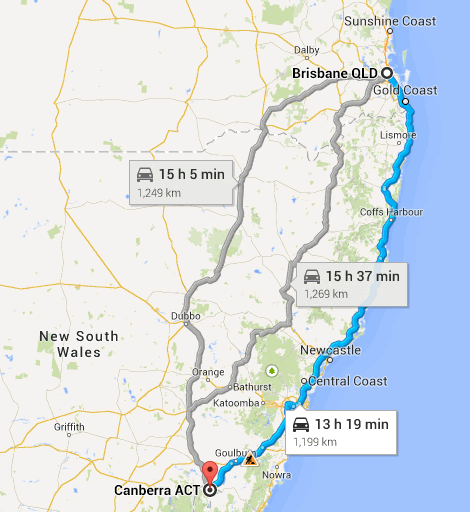Brisbane To Lismore Pom Explores Brisbane Canberra Map Jpeg 