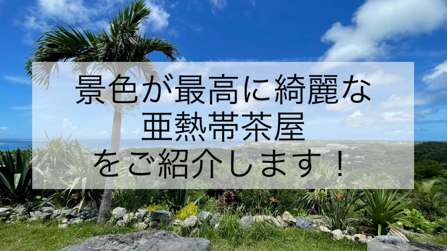 「亜熱帯茶屋」という景色が綺麗な国頭郡のカフェをご紹介【本部町】