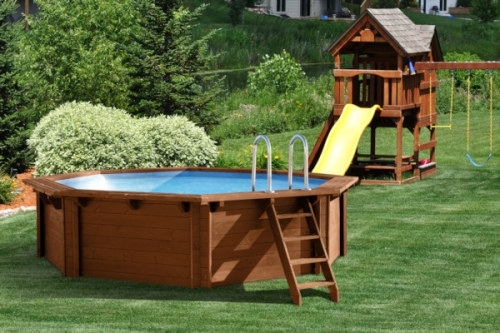 Pool Aus Holz Rund Wallis Amazon De Garten