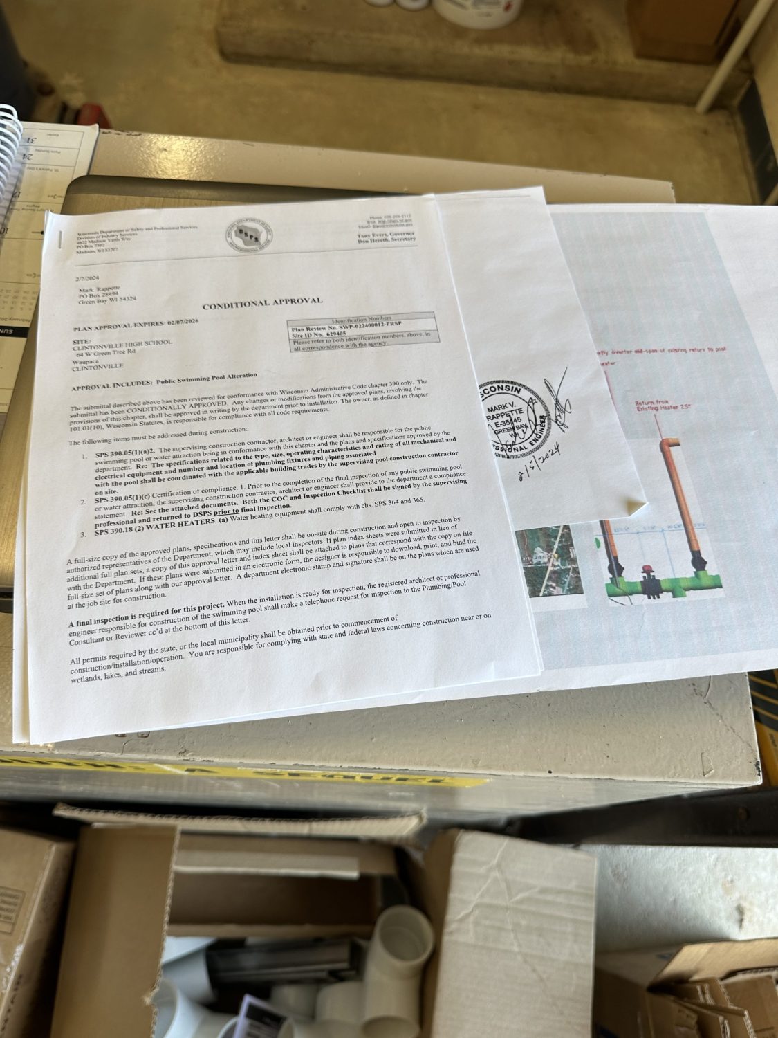 DSPS Engineering Plan Review for Heater Bypass