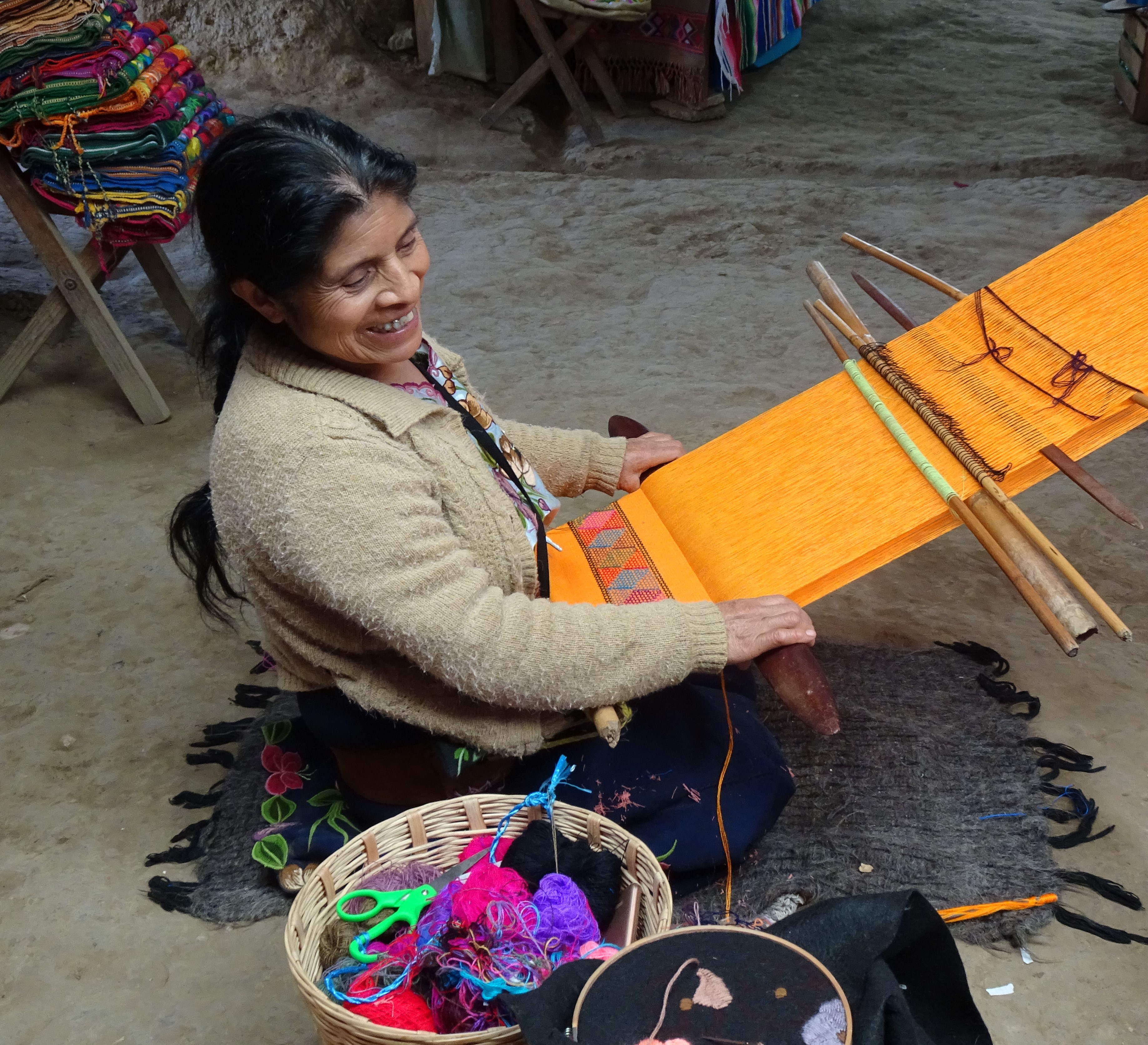 Indigenous Village Zinacantan where women make beautifully embroidered textiles