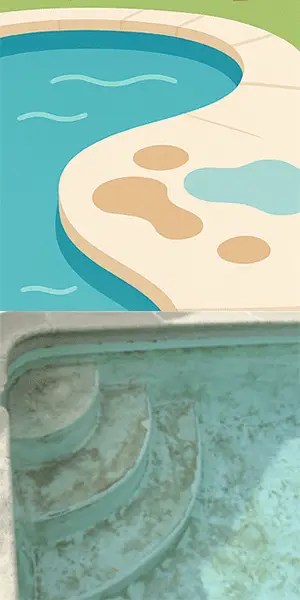 Stains on pool surface