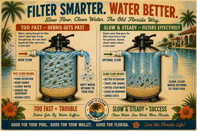 slow pump speed euals better filtration