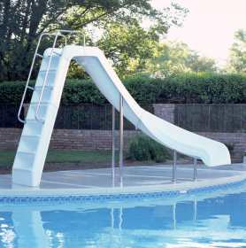 pool slide swimming slides ground above wild ride interfab pools inground water left inter fab backyard turn wrs ss cl