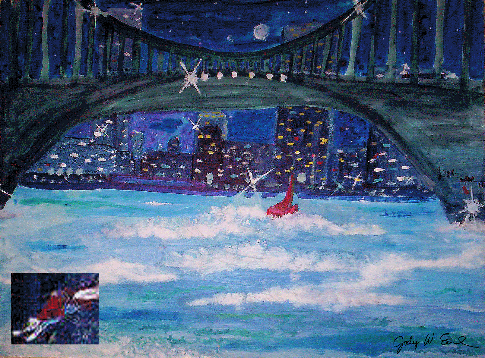 Can you find Superman in this image? I have given you a good hint there. I did this in High School.