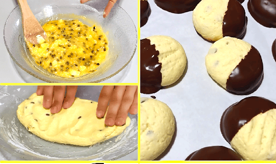 BISCOITO SEQUILHO DE MAIZENA COM MARACUJÁ - Sem leite Condensado