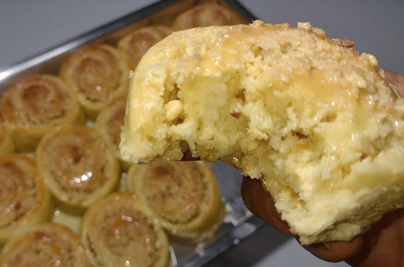 FATIAS HÚNGARAS DE COCO, AMENDOIM E LEITE CONDENSADO