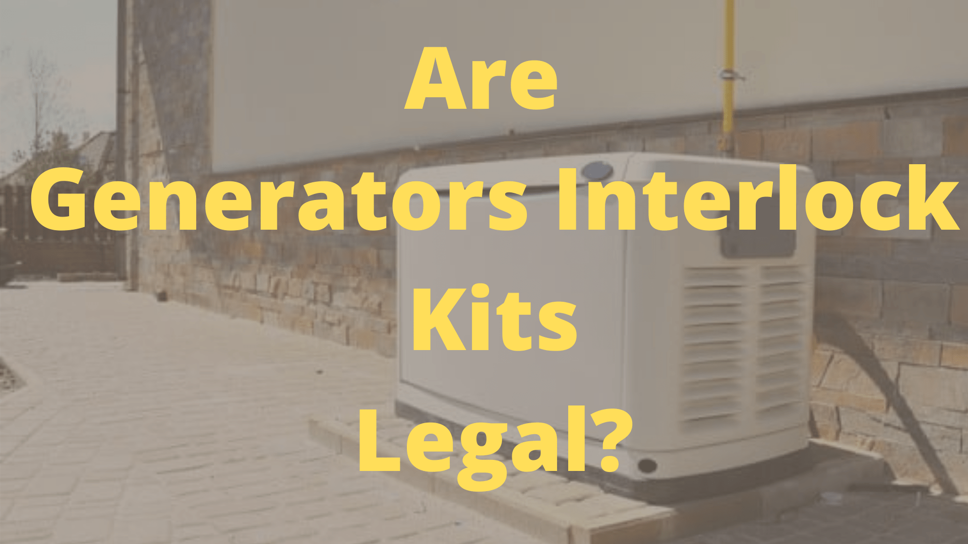Interlock Kit Portable Generator Interlock Kit Are generator interlock kits legal in new jersey.