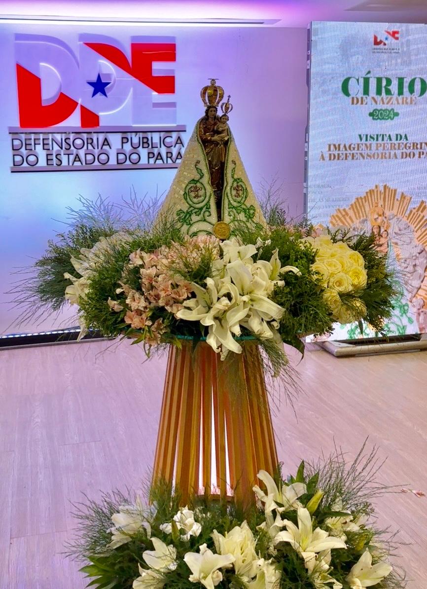 Read more about the article ADPEP participa da visita da Imagem Peregrina de Nossa Senhora de Nazaré, na Defensoria Pública do Pará