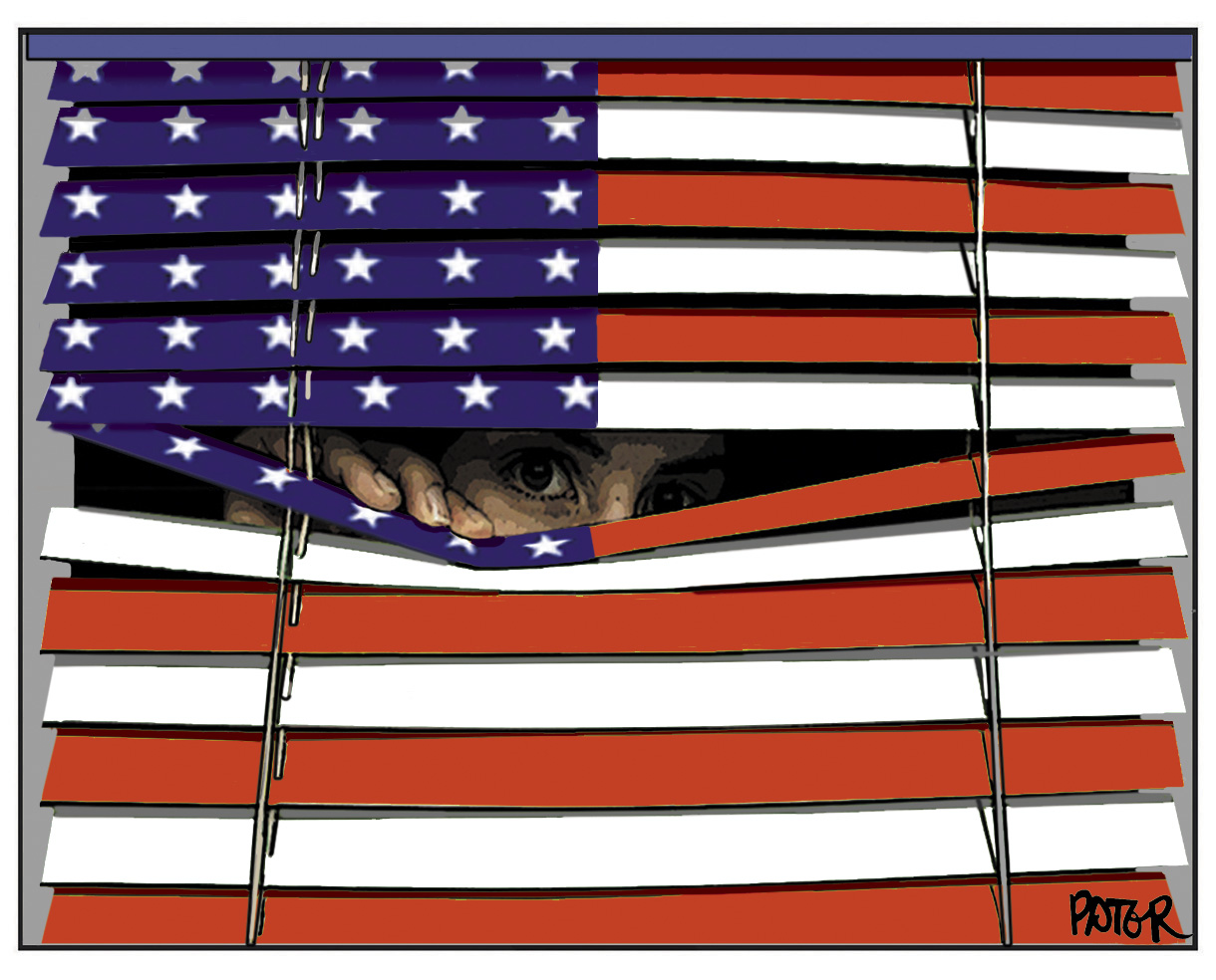 Charge do Pater bandeira americana