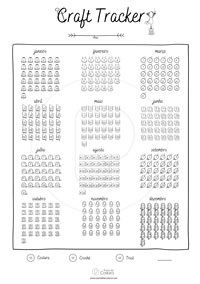 craft tracker anual