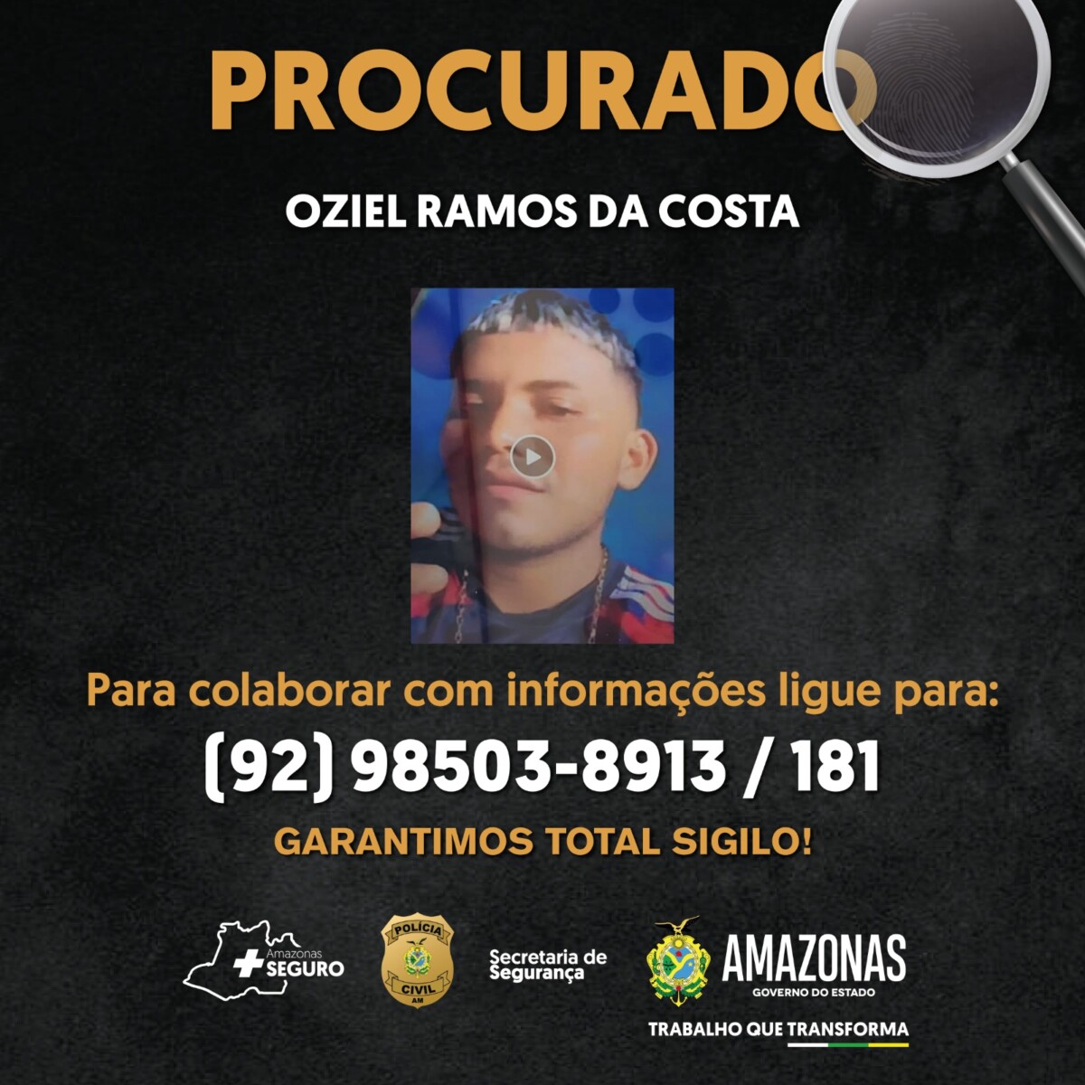 Polícia procura por “amigo da onça ” que arquitetou roubo à casa de seu parceiro em Manaus