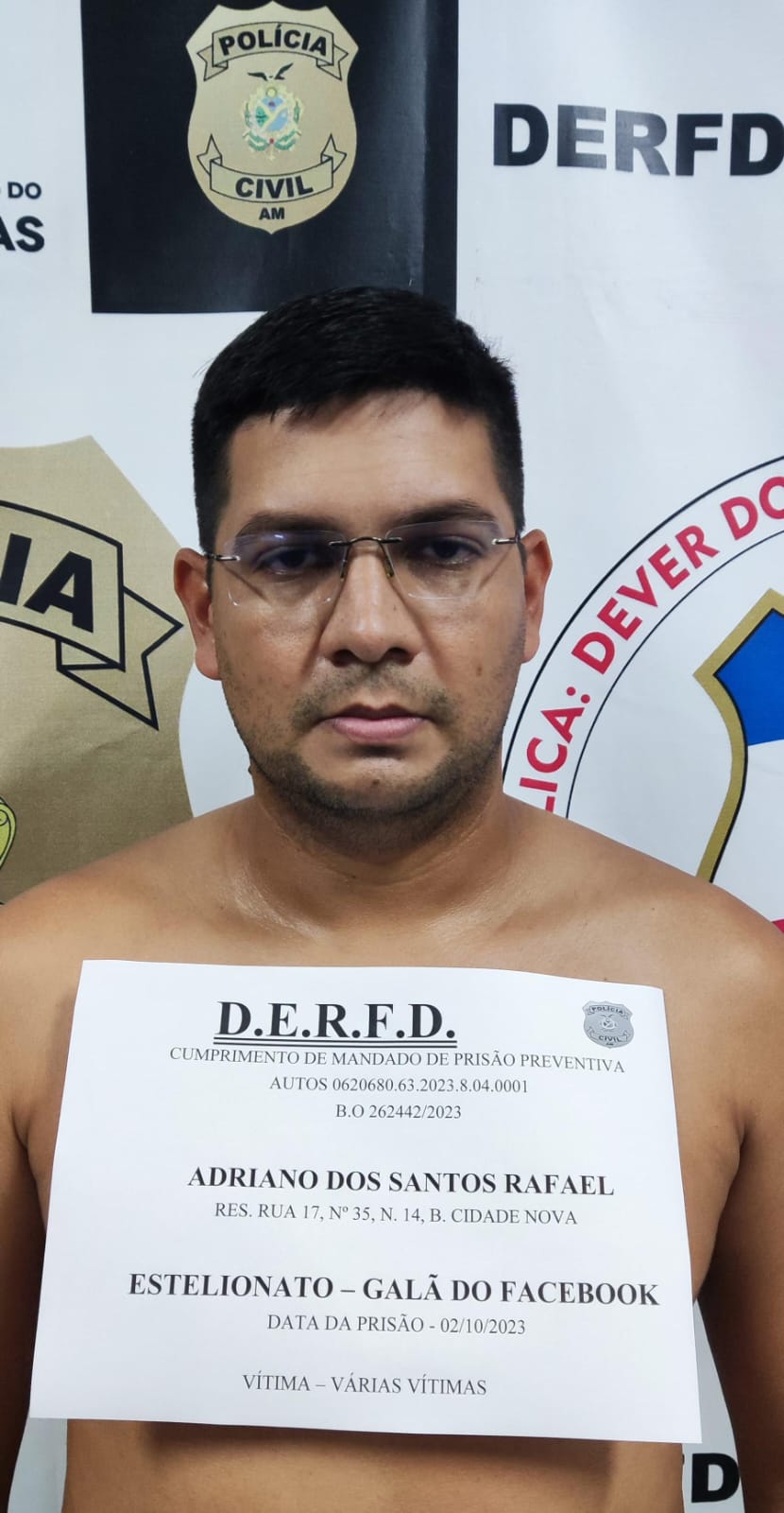 PC-AM  prendeu um indivíduo acusado de ter enganado diversas mulheres na cidade de Manaus, ocasionando um prejuízo de mais de R$ 200.000,00 (duzentos mil reais)