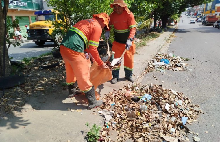 MANUTENÇÃO – Serviços de limpeza urbana nas zonas Norte e Leste ganham reforço da prefeitura