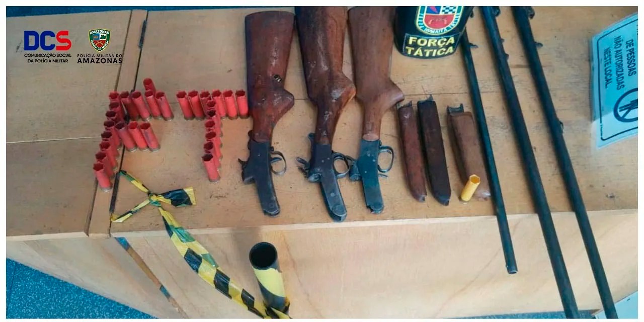 Polícia detém dupla por tentativa de homicídio e posse ilegal de arma de fogo em Humaitá