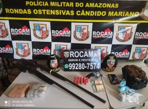 Quadrilha é presa por tráfico de drogas e porte ilegal de arma de fogo no AM
